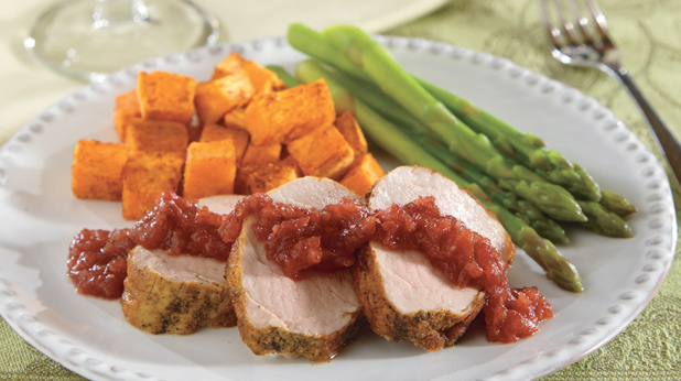 Curried Pork Tenderloin with Cranberry Chutney Curried Pork Tenderloin with Cranberry Chutney