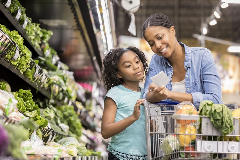 mother and child grocery shopping mother and child grocery shopping